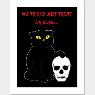 Killer Cat's Meowloween Trick and treat Posters and Art